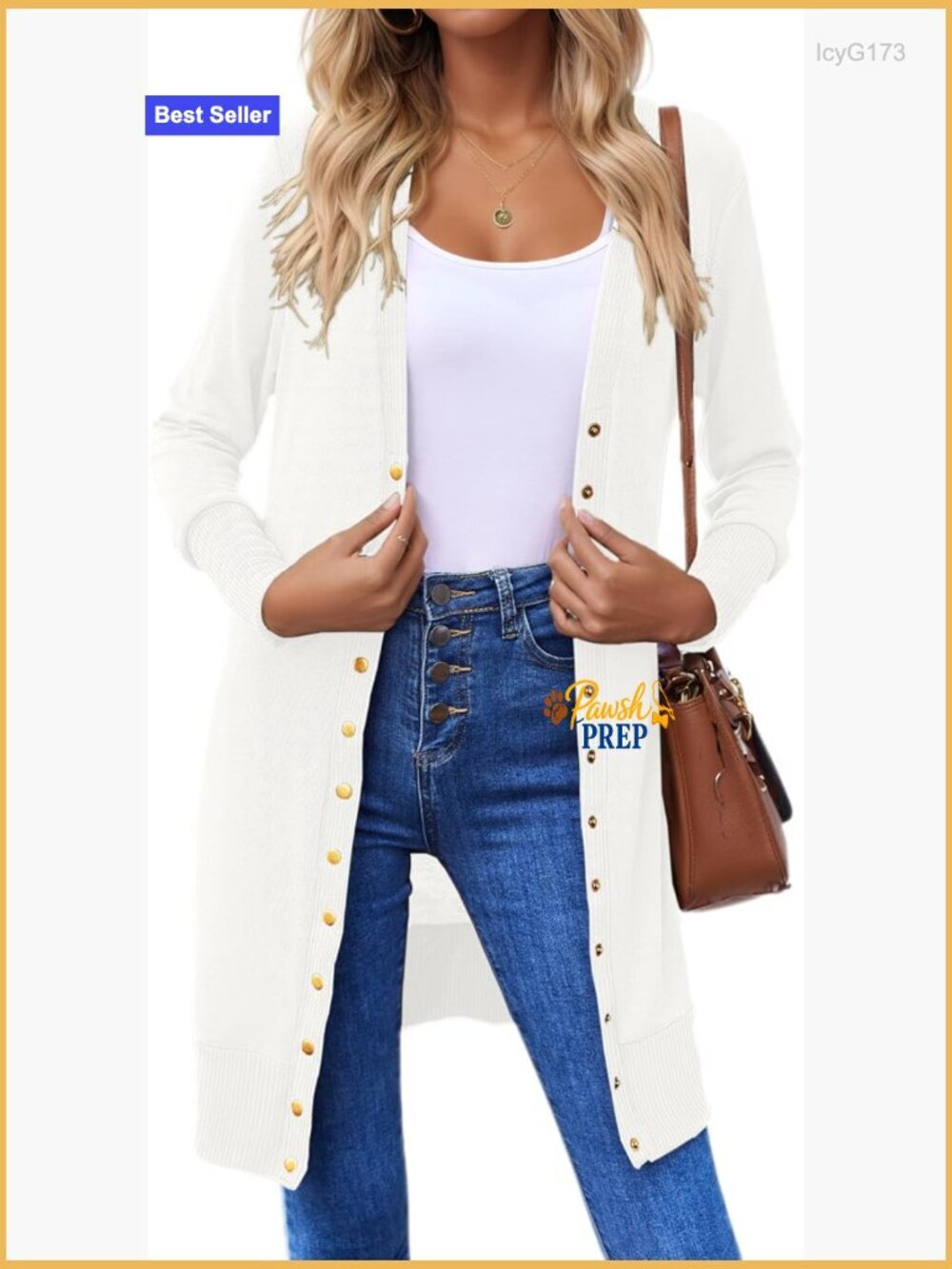 Women's Long Sleeve Ribbed Knit Cardigan Sweater with Buttons
